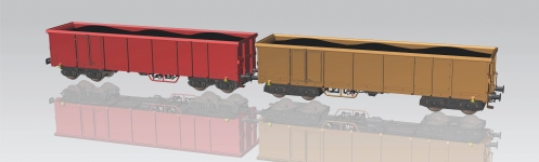 PIKO 58274 - H0 - 2-tlg. Set offene Güterwagen Eaos mit Kohleladung, DB AG, Ep. VI - Set 1<br>PSS-Exklusivmodell